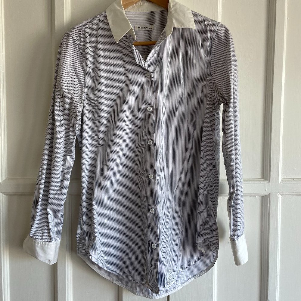 ✨SOLD✨ Equipment Striped Dress Shirt Sz XS